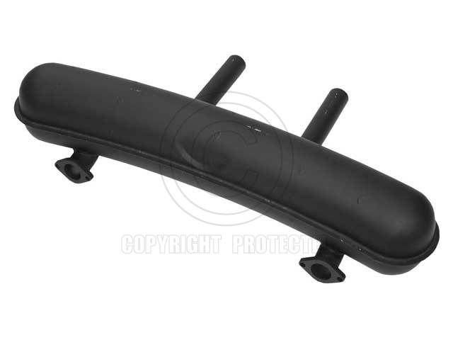 Muffler (Sport) "RSR" Style - Aluminized Steel with Black Finish & 50 mm Dual Center Tail Pipes - Part # 101010160 - Price $699.00